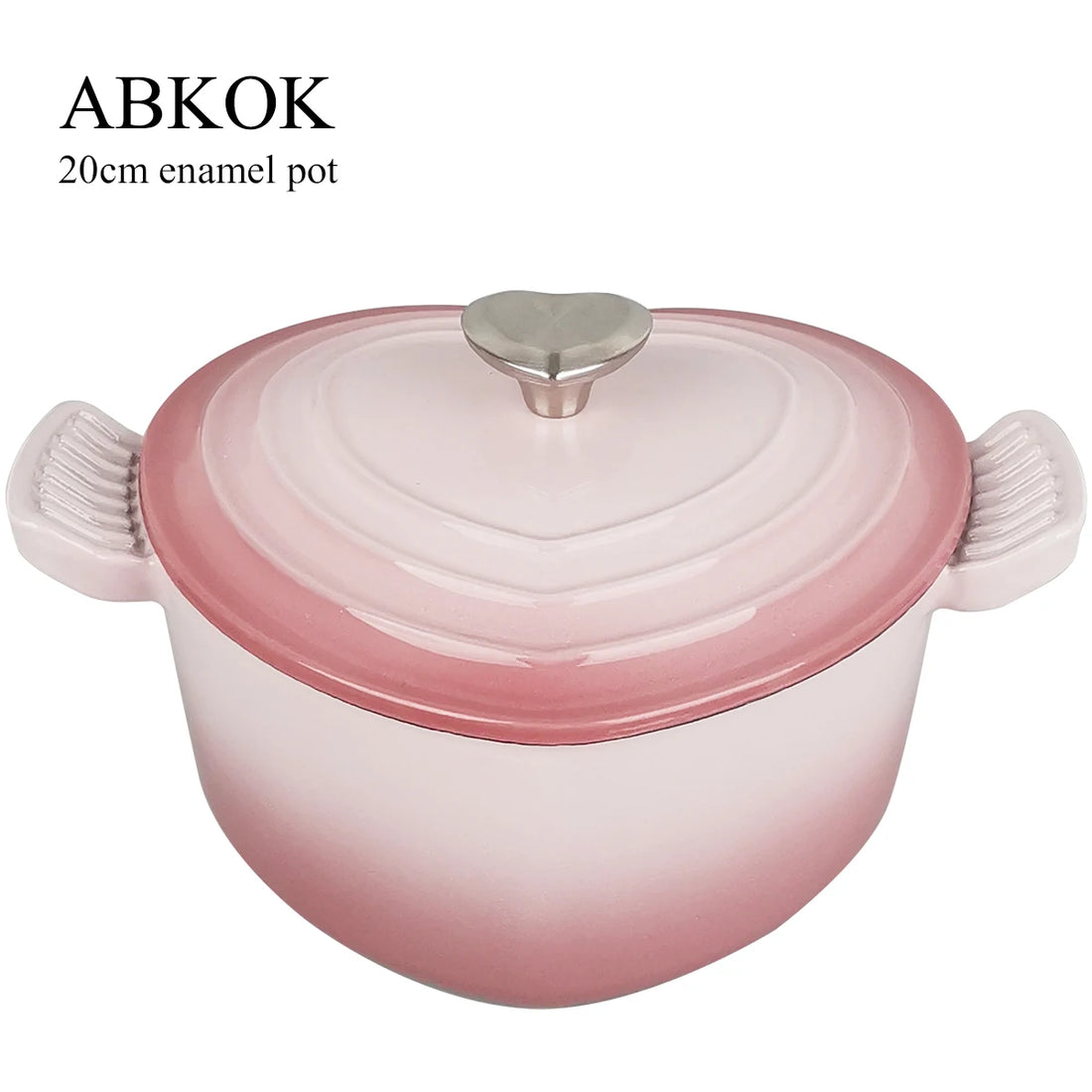 Preminum Cast Iron Dutch Oven with Lid, Heart-shape Enameled Soup Pot for All Stove Tops,Suitable for Stew Baking Slow Cooking
