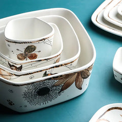 Cute Cartoon Cat Ceramic Tableware Household Soup Noodle Bowls Fruit Steak Food Plate Dishes Creative Porcelain Dinnerware