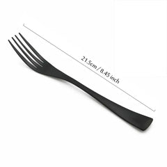 1-Pieces Matte Black Dinnerware Set Stainless Steel Flatware Cutlery Set Kitchen Accessories Tableware Set Dinner Scoop Fork set