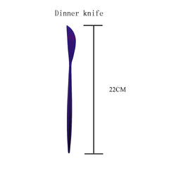 Shiny Purple Dinnerware Set Western Tableware Set 18/10 Stainless Steel Fork Knife Spoon Cutlery Set Home Party Silverware Set