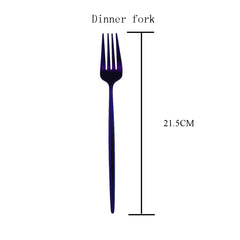 Shiny Purple Dinnerware Set Western Tableware Set 18/10 Stainless Steel Fork Knife Spoon Cutlery Set Home Party Silverware Set