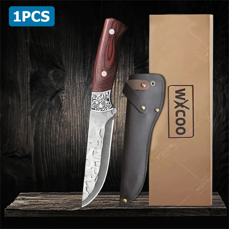 Hand Forged Butcher Knife Set Kitchen Supplies Professional Meat Cleaver Chef Kitchen Knife Multifunctional Boning Knife 1~3pcs