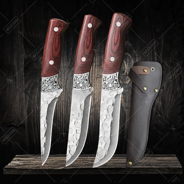 Hand Forged Butcher Knife Set Kitchen Supplies Professional Meat Cleaver Chef Kitchen Knife Multifunctional Boning Knife 1~3pcs
