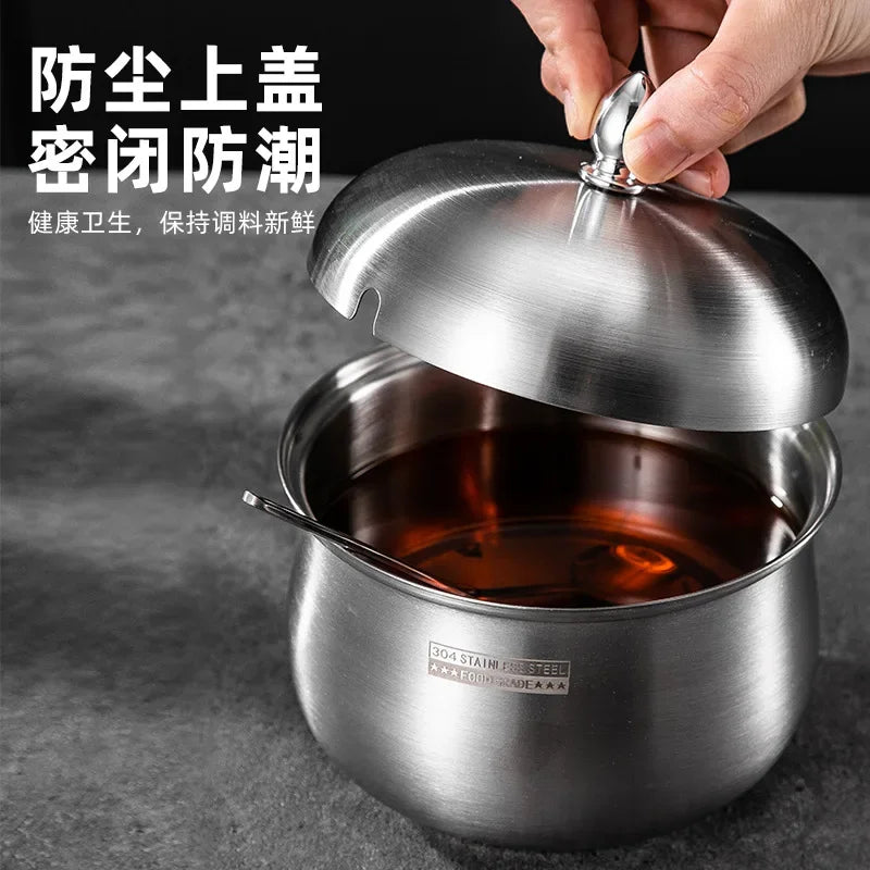 Stainless steel seasoning jar Household kitchen pepper salt seasoning jar kitchen utensils