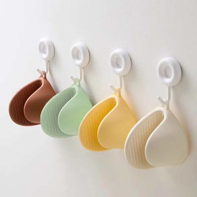 2PCS Silicone Oven Mitts Heat Resistant, Silicone Potholders for Kitchen, Mini Rubber Oven Glove Kitchen Mittens, Cute Cooking M