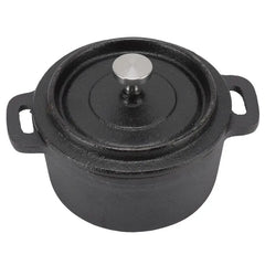 Y50A-Dutch Oven Cast Iron Pot With Lid Double Layer Traditional Thick Design With Handle For Slow Cooking Kitchen 10Cm Diameter