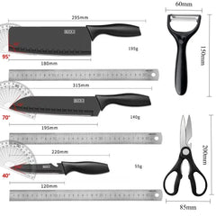 Kitchen Knife set Stainless steel Kitchen accessories Household Meat Cutting Fruit Peeling Knife, Advanced Knife Set Gift
