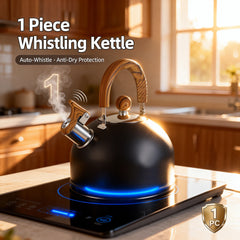 2/2.5/3L Stainless Steel Whistling Kettle Rustproof Stove Top Water Kettle with Anti-hot Handle Lightweight Stove Top Tea Pots