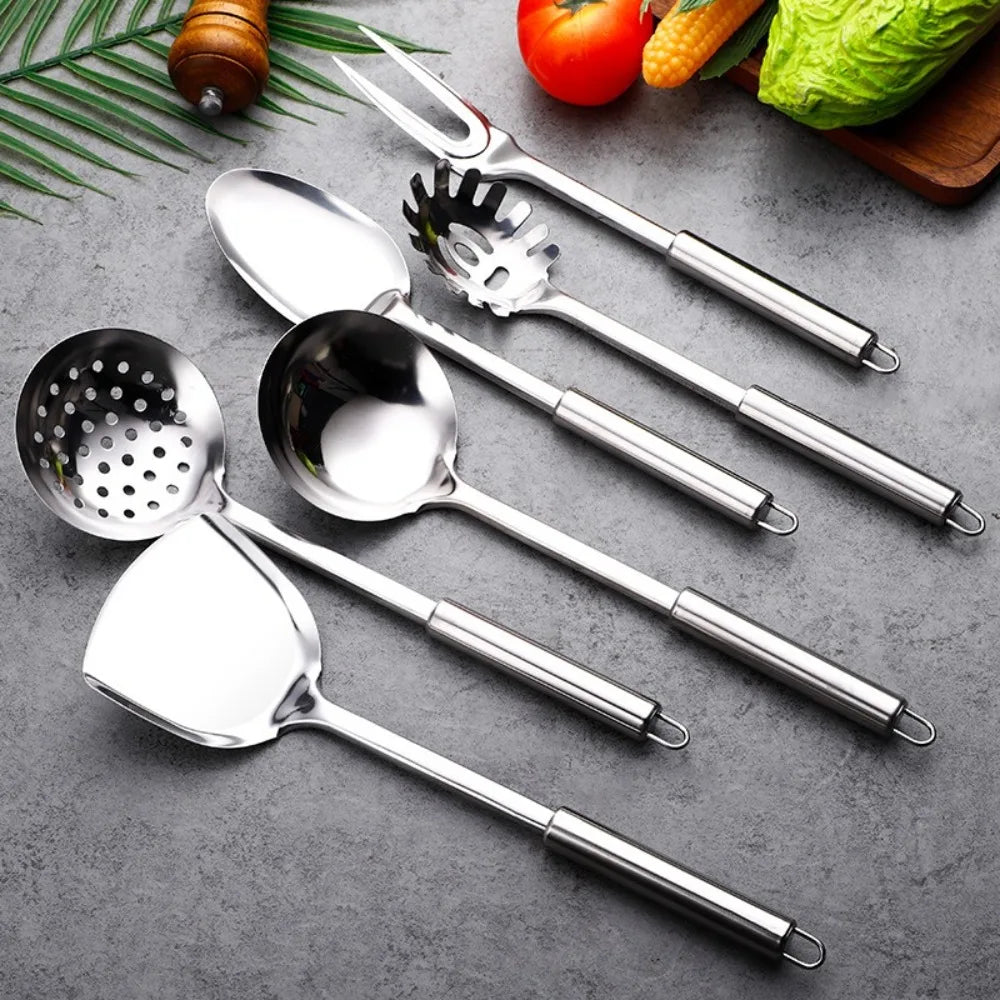 Durable Stainless Steel Wok Spatula Long Handle Kitchen Gadgets Kitchen Cooking Utensil Set Steak Shovel Cooking Tools