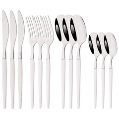 12Pcs Stainless Steel Dinnerware Set Golden Cutlery Spoon Fork Knife Western Cutlery Silverware Flatware Tableware Supplies