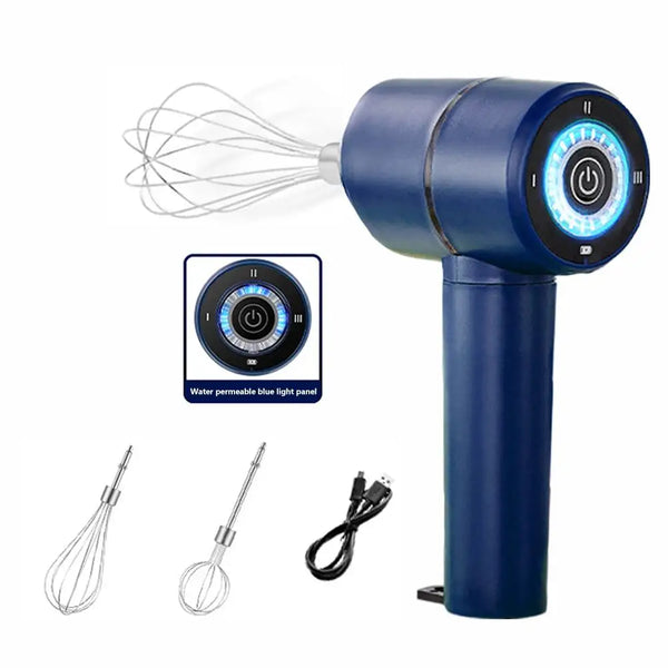 Portable Blender Mixer Kitchen Milk Frother Egg Beater Cake Baking Kneading Mixer Hand Mixer Electric Bamboo Whisk Matcha Brush