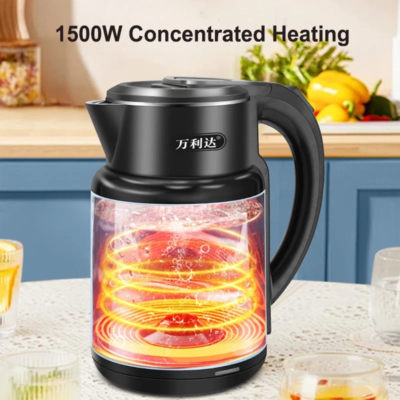 Intelligent Constant Temperature Automatic Power Off Electric Kettle 3L Stainless Steel Electric Kettle Double Layer Insulation