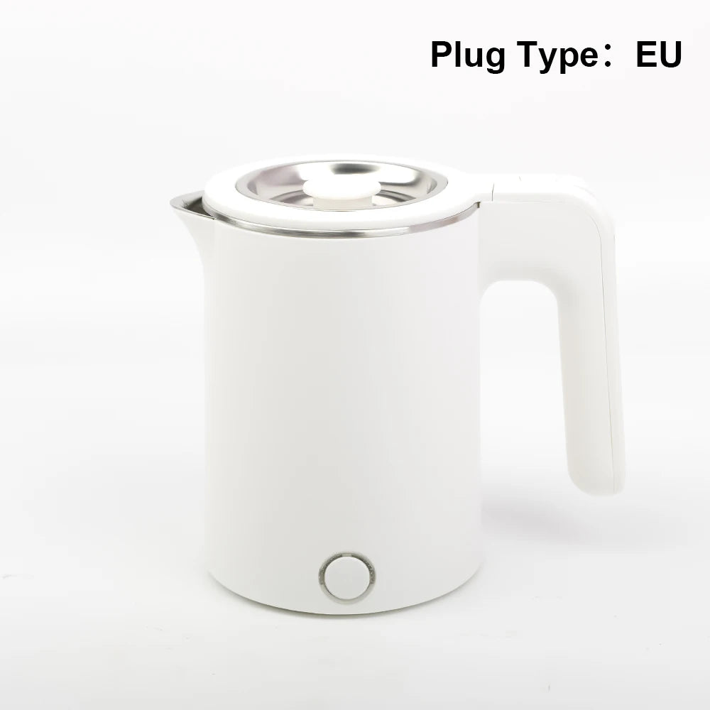 1.0L  Travel Electric Kettle Portable  Stainless Steel Automatic Power Water Boiler  For Trip Camping Abroad Smart Kettle Pot