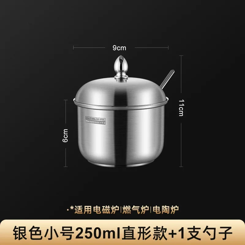 Stainless steel seasoning jar Household kitchen pepper salt seasoning jar kitchen utensils