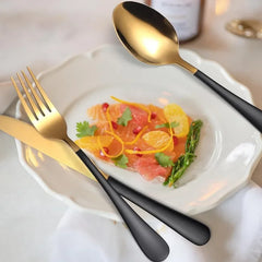 Silverware Set for 6,24 Piece Stainless Steel Flatware Utensils Cutlery Set Including Steak Knife Fork and Spoon,Dishwasher Safe