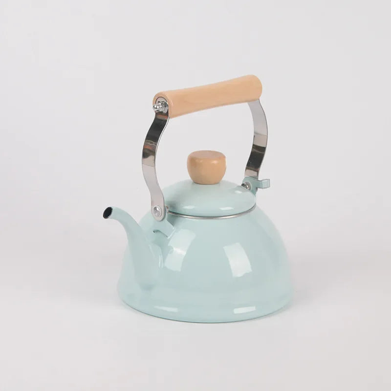 1.5L Enamel Teapot Kettle Boiling Kettle Household Kitchen Cookware Water Kettle