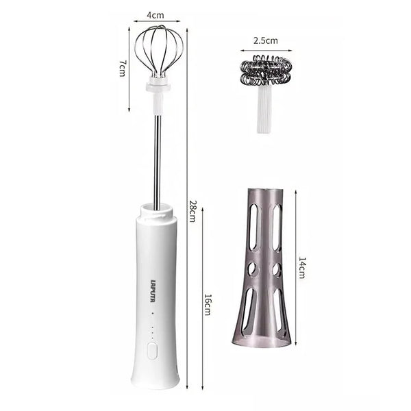 Coffee Milk Frother Portable Electric Milk Frothers Kitchen Miniature Milks Foam Machine Decoration Mixer Blender Coffeeware