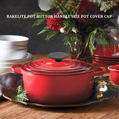 Dutch Oven Knob For Le Creuset Knob Replacement, Knob Bakelite Replacement Dutch Oven Pots Knob Pot Lid Handle 2 Sets-Hot