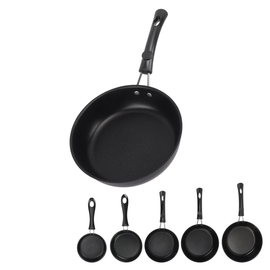 Frying Pan Skillet Light Smoke Frying Pan Professional Prevents Stick High Capacity Easy To Clean Heat Resistant for Home