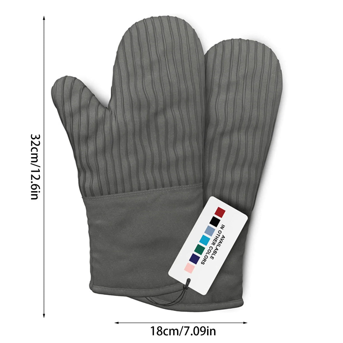 Flexible Silicone Oven Mitts Set For Cooking Kitchen Essentials Cotton Infill 480 F Heat Resistant Gloves Baking Supplies