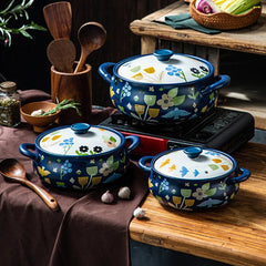 Korean Ceramic Casserole Creative Drum-shaped Stew Pot Spodumene Saucepan Kitchen Pan Home Cookware Cooking Tools Clay Pot