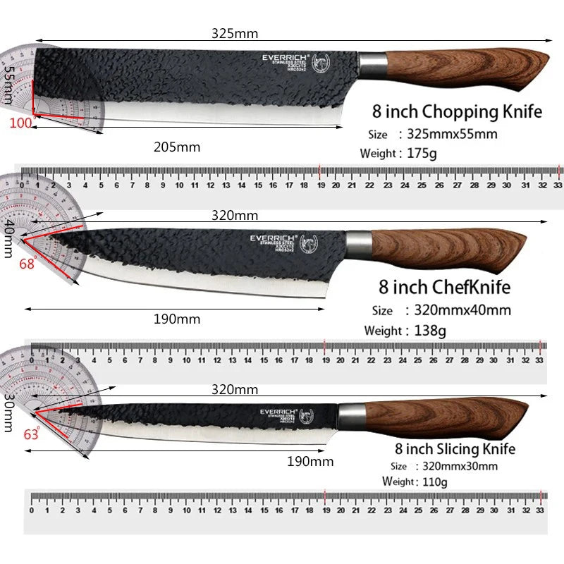 6 PCS Stainless Steel Kitchen Knife Sets Chef Slicing Nakiri Paring Scissors Peeler Sets Cooking Lover Tools Household Knife Set
