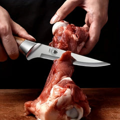 3pcs Professional Boning Knife Set Stainless Steel Ultra Sharp Chef &Skinning Knives with Sheath Heavy-Duty Meat Cutting Tools