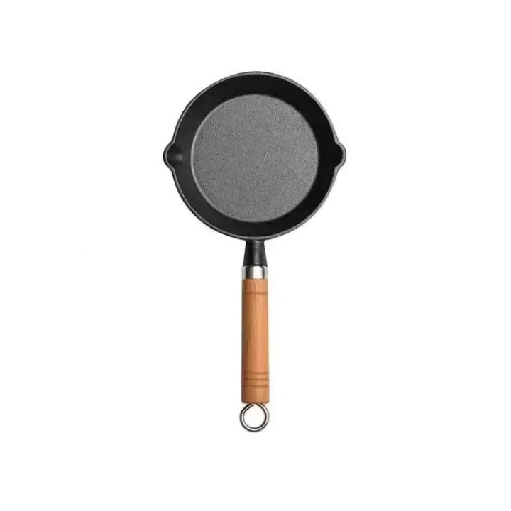 23cm Cast Iron Frying Pan Uncoated Non-stick Egg Pancake Pan Crepe Maker Steak Frying Pot Gas Induction Cooker Kitchen Cookware