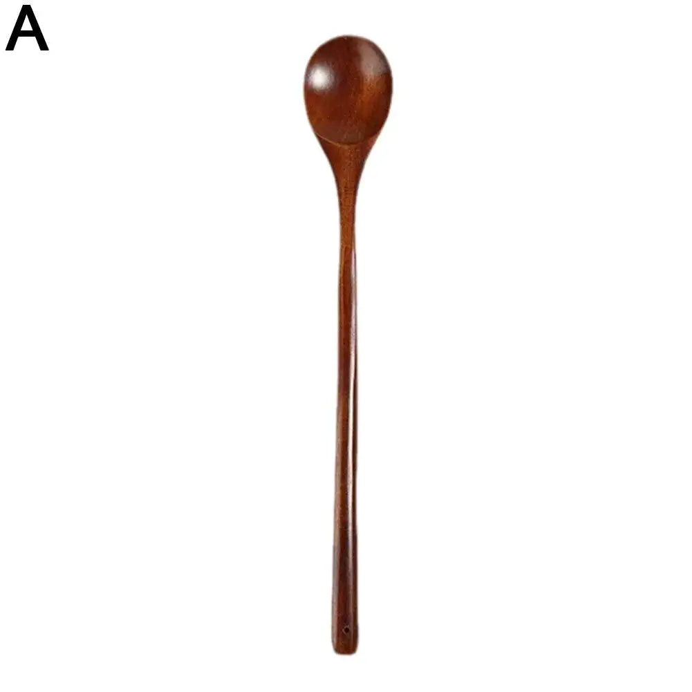 Natural Wooden Long Handle Spoon Simple Design Cooking Stirring Spoon With Long Handle Easy To Care For And Clean Kitchen Utensi