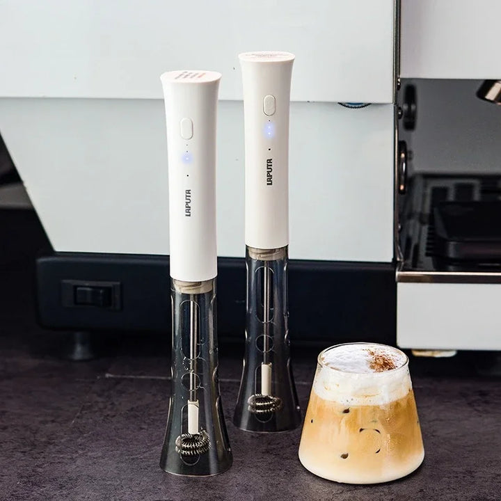 Coffee Milk Frother Portable Electric Milk Frothers Kitchen Miniature Milks Foam Machine Decoration Mixer Blender Coffeeware