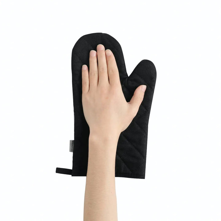 Oven Mitts 2 pcs Set,High Heat Resistant 500 Degree Extra Thicken Long Kitchen Cotton Oven Glove for Cooking