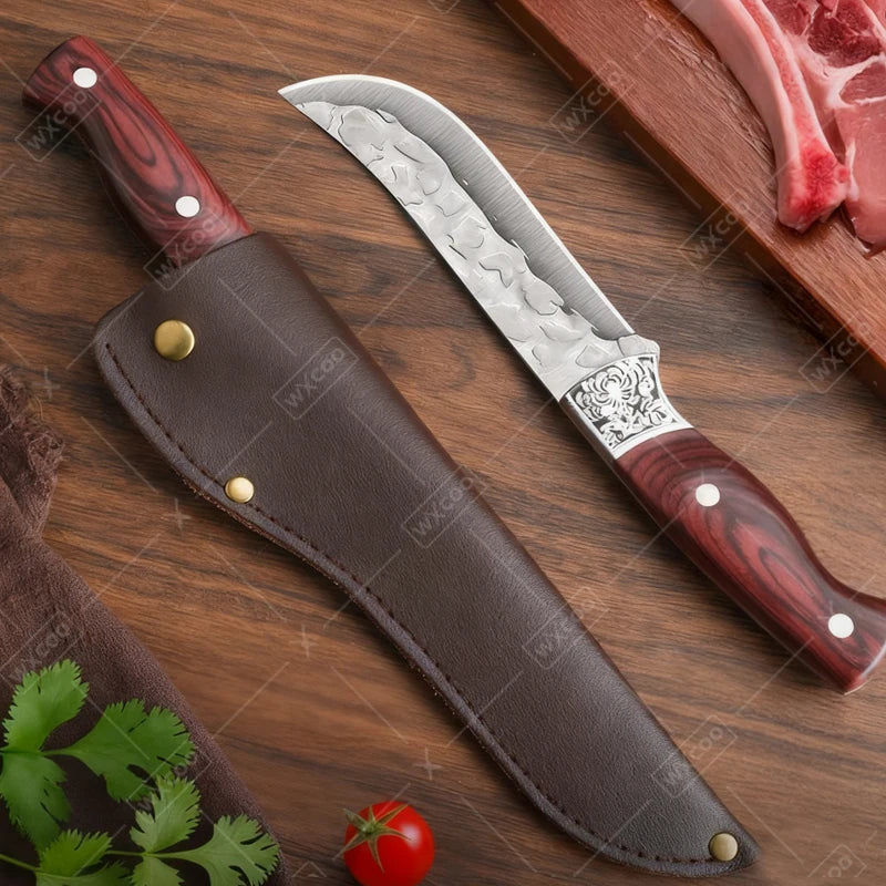 Hand Forged Butcher Knife Set Kitchen Supplies Professional Meat Cleaver Chef Kitchen Knife Multifunctional Boning Knife 1~3pcs