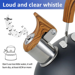 2/2.5/3L Stainless Steel Whistling Kettle Rustproof Stove Top Water Kettle with Anti-hot Handle Lightweight Stove Top Tea Pots