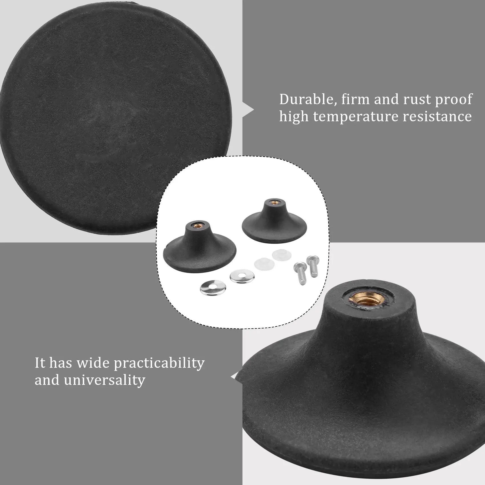 Dutch Oven Knob For Le Creuset Knob Replacement, Knob Bakelite Replacement Dutch Oven Pots Knob Pot Lid Handle 2 Sets-Hot