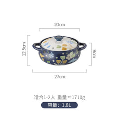Korean Ceramic Casserole Creative Drum-shaped Stew Pot Spodumene Saucepan Kitchen Pan Home Cookware Cooking Tools Clay Pot