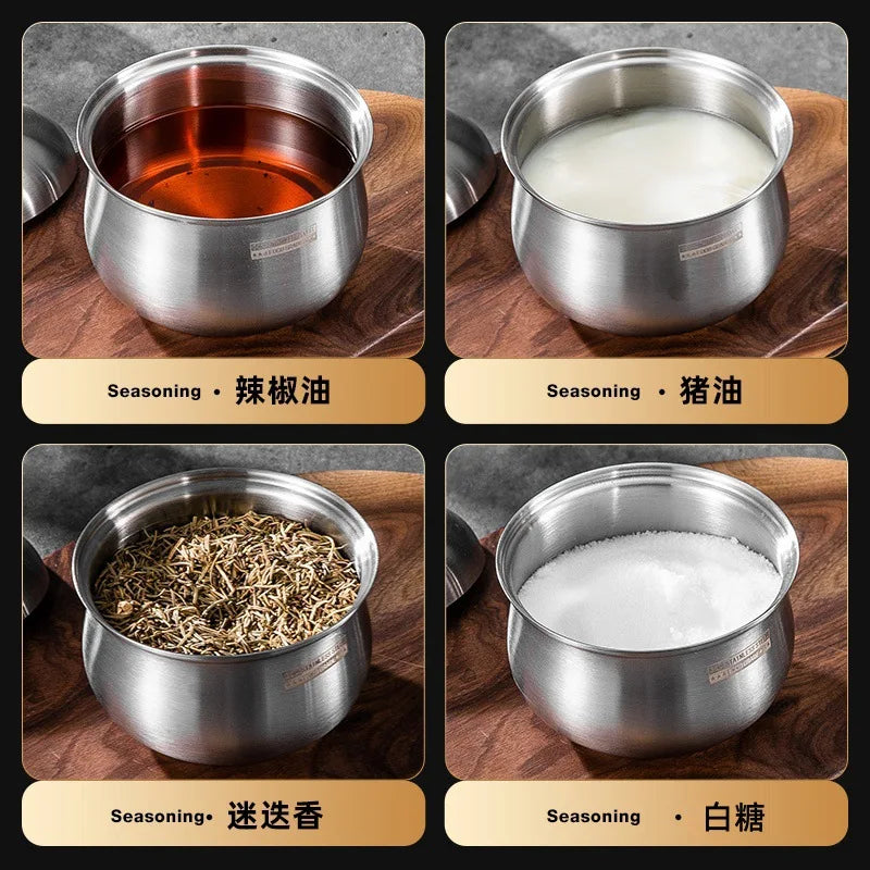 Stainless steel seasoning jar Household kitchen pepper salt seasoning jar kitchen utensils