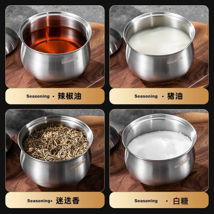 Stainless steel seasoning jar Household kitchen pepper salt seasoning jar kitchen utensils