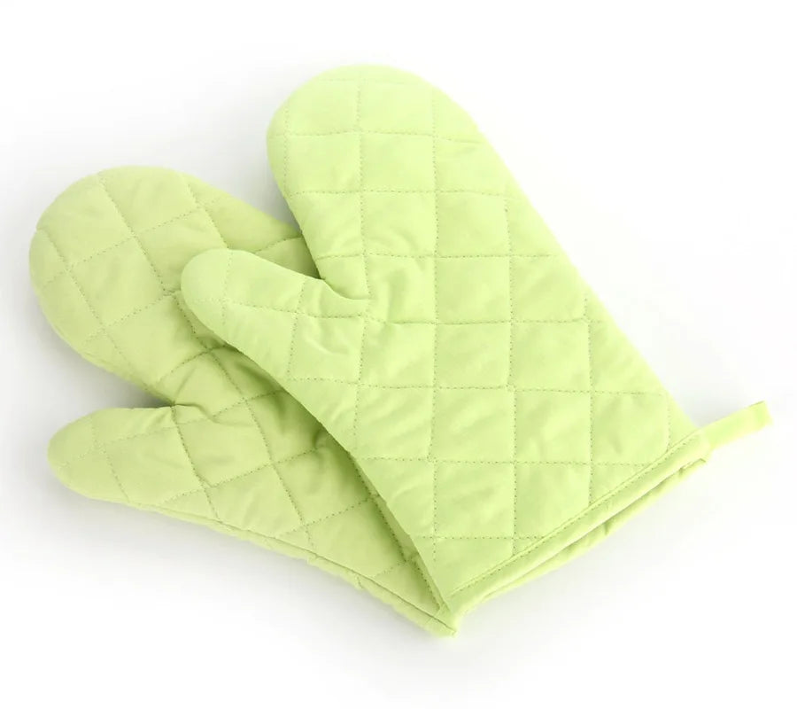Oven Mitts 2 pcs Set,High Heat Resistant 500 Degree Extra Thicken Long Kitchen Cotton Oven Glove for Cooking
