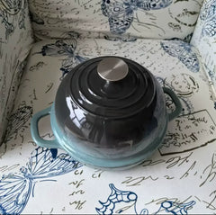 11 Inch Red Enameled Cast Iron Bread Pan with Lid Dutch Oven for Sourdough Baking - Oven Safe Kitchen Baking Dish