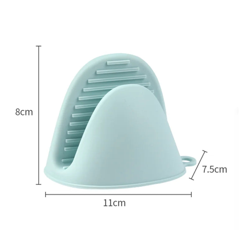 2PCS Silicone Oven Mitts Heat Resistant, Silicone Potholders for Kitchen, Mini Rubber Oven Glove Kitchen Mittens, Cute Cooking M