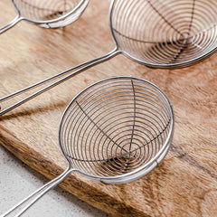 Long Handle Stainless Steel Kitchen Home Kitchen Gadget Cooking Tool Spider Strainer Skimmer Spoon Colander