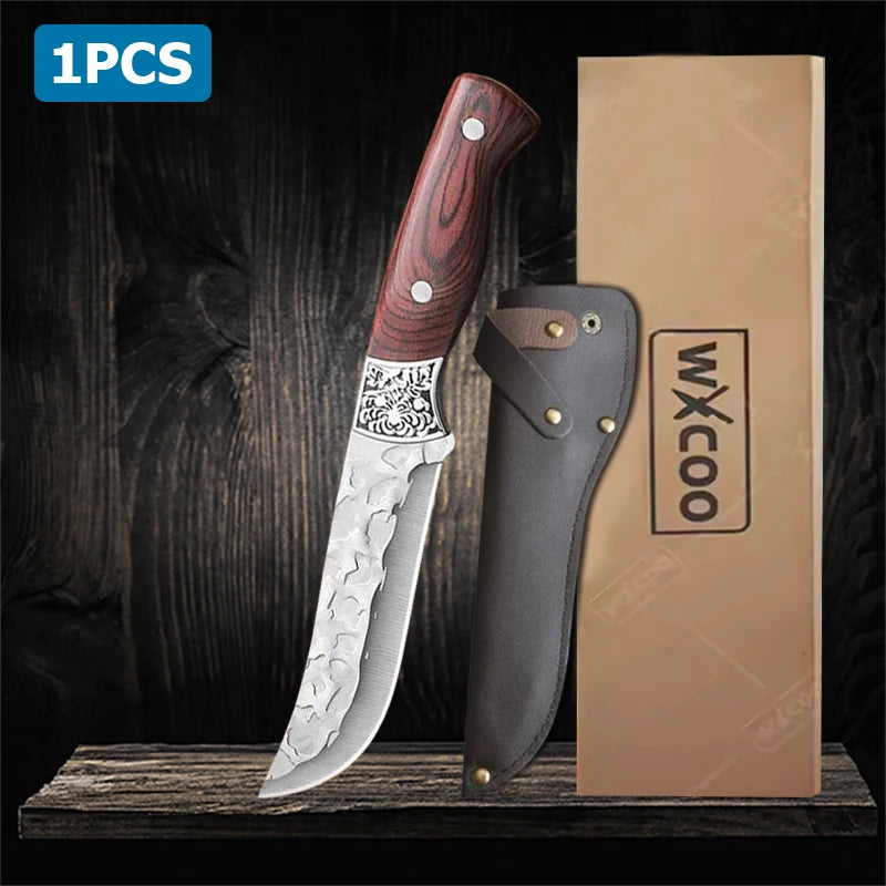 Hand Forged Butcher Knife Set Kitchen Supplies Professional Meat Cleaver Chef Kitchen Knife Multifunctional Boning Knife 1~3pcs