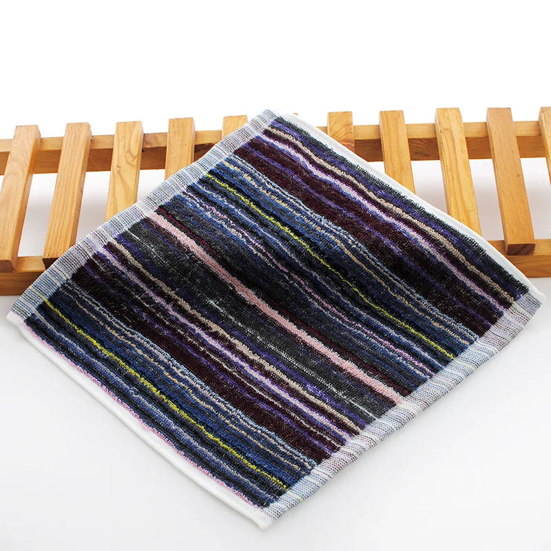 10pcs Multicolor Striped Cotton Dish Cloths-Heavy-Duty Absorbent Multi-Color Cleaning Towels Suitable, Dishwashing,household