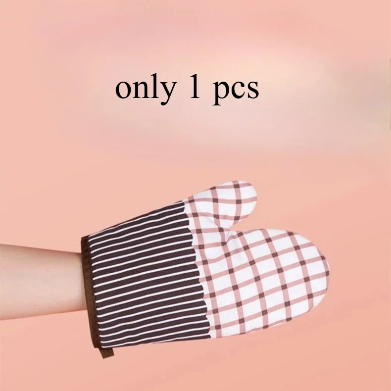 Heat Resistant Microwave Oven Mitts Gloves Anti Scald Insulation Non Slip Kitchen Baking Tools