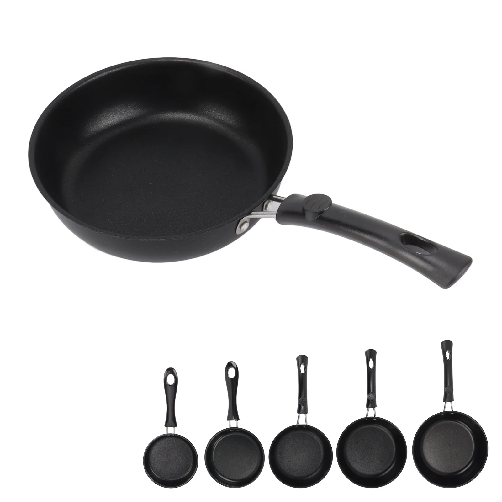 Frying Pan Skillet Light Smoke Frying Pan Professional Prevents Stick High Capacity Easy To Clean Heat Resistant for Home