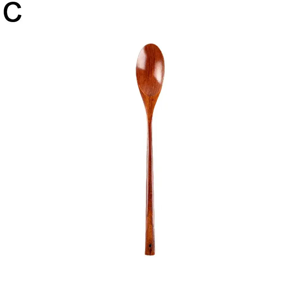 Natural Wooden Long Handle Spoon Simple Design Cooking Stirring Spoon With Long Handle Easy To Care For And Clean Kitchen Utensi
