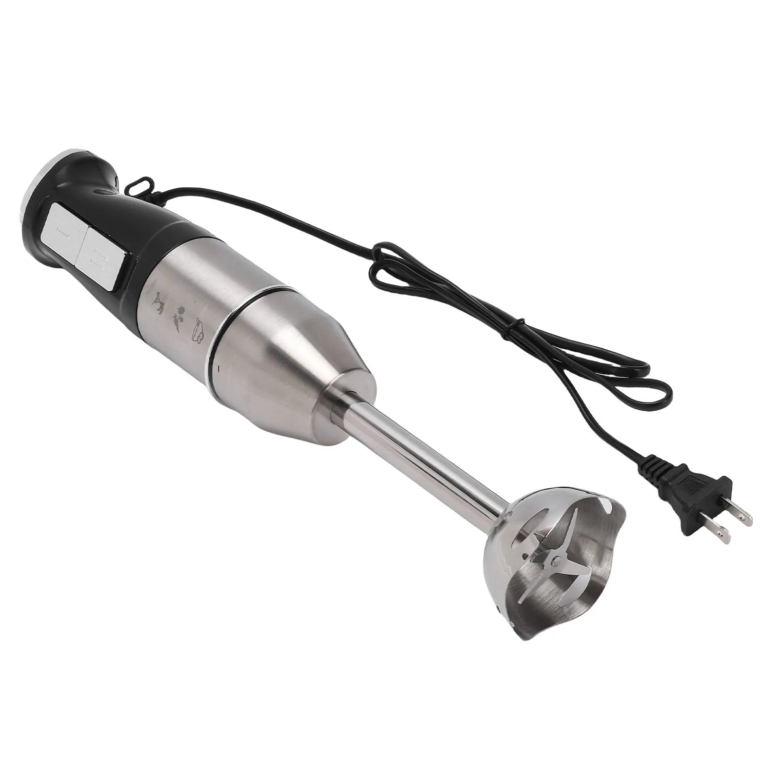 Immersion Hand Blender 400W Electric Handheld Portable Stick Mixer for Effortless Blending Smoothies Shakes Puree Round