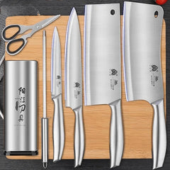 Kitchen knife set Kitchen knife board 2-in-1 kitchenware Complete slice and bone chopping chef knife commercial TB9195