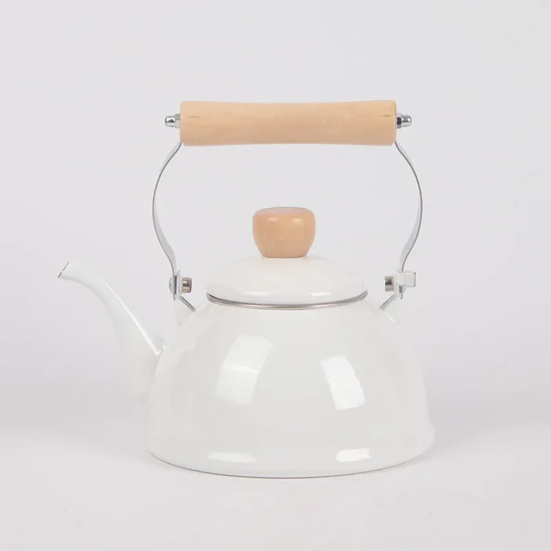 1.5L Enamel Teapot Kettle Boiling Kettle Household Kitchen Cookware Water Kettle