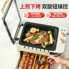 220V Automatic Multi-functional Indoor Electric Oven for Home Use with Smokeless BBQ Grill Turnspit Rotisserie